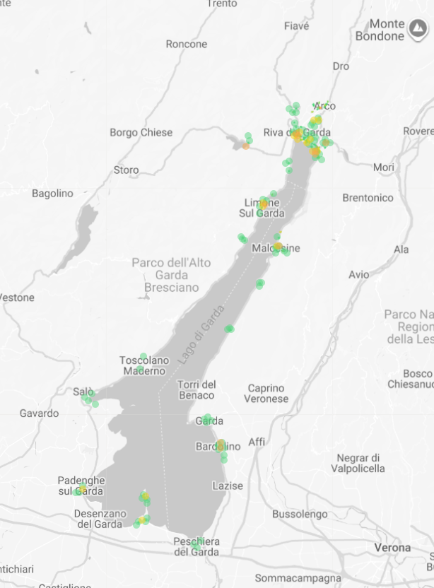 Heat map of moped rental requests